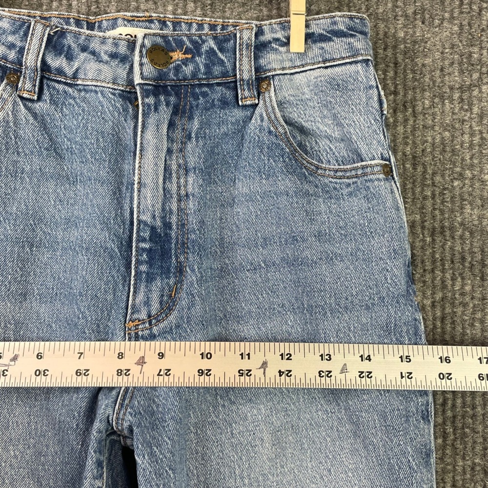 Rolla's Original High Rise Straight Jeans Womens 26 Blue Whisker Denim Academia - Picture 7 of 13